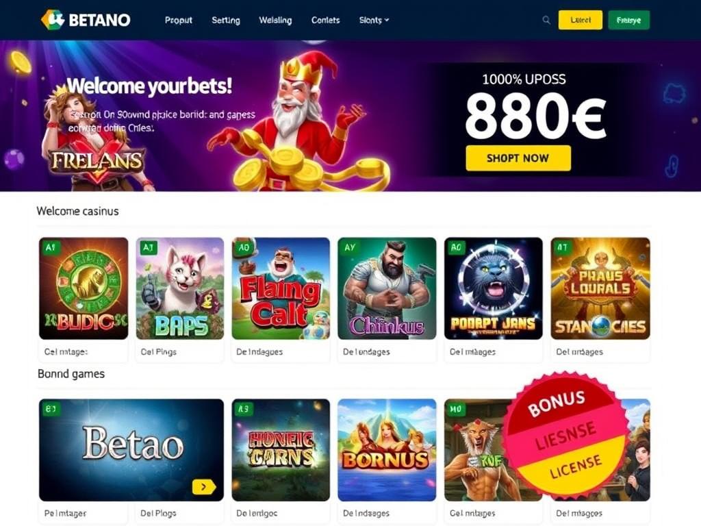 Betano Casino Webseite mit Spielauswahl und deutscher Lizenz für vertrauenswürdige Casinos Betano Casino Webseite mit Spielauswahl und deutscher Lizenz für vertrauenswürdige Casinos