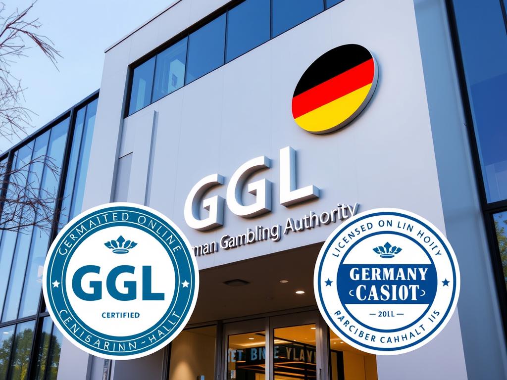 Gemeinsame Glücksspielbehörde der Länder (GGL) Gebäude und offizielles Logo für vertrauenswürdige Casinos mit deutscher Lizenz Gemeinsame Glücksspielbehörde der Länder (GGL) Gebäude und offizielles Logo für vertrauenswürdige Casinos mit deutscher Lizenz