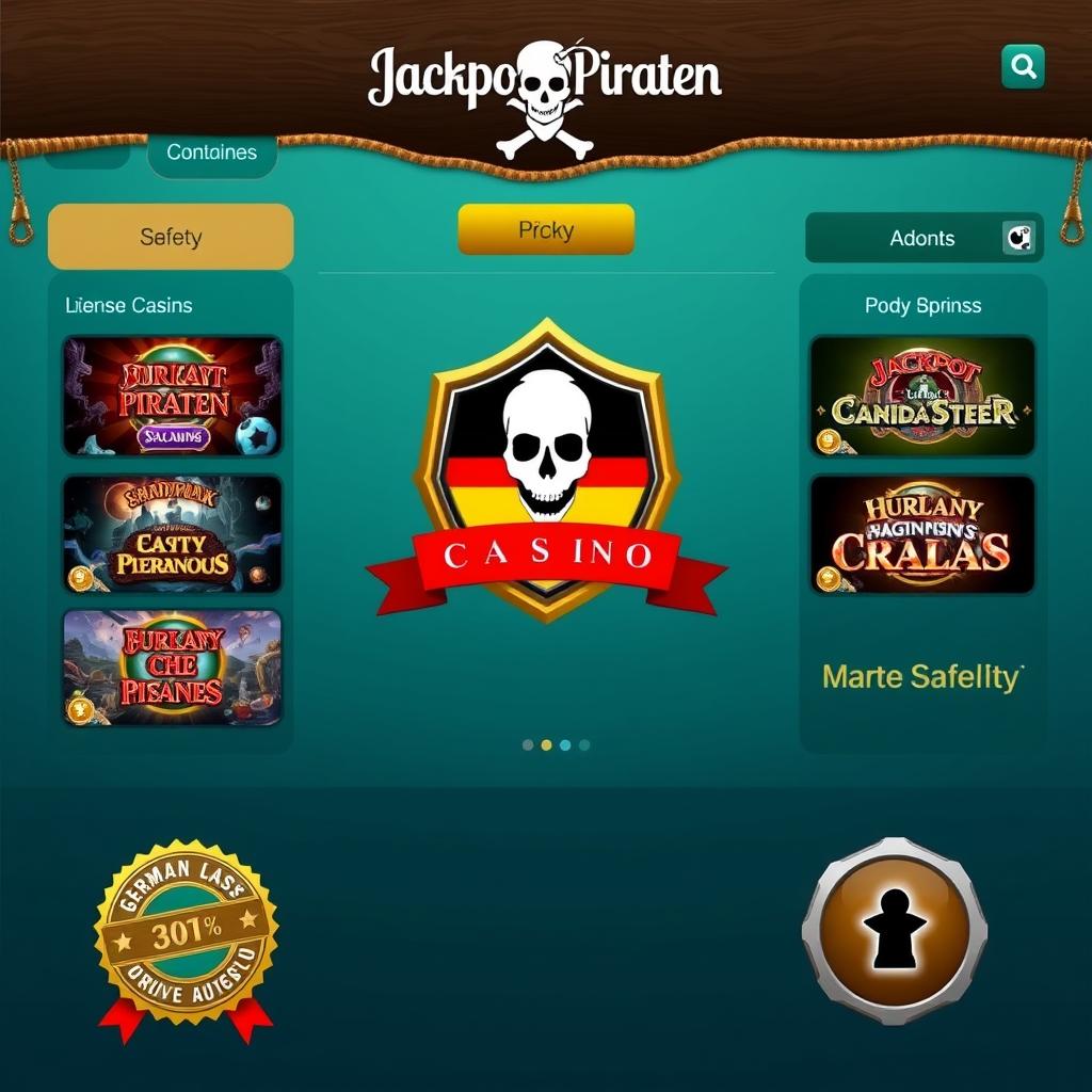 JackpotPiraten Casino Interface - sicheres Online Casino mit deutscher Lizenz 2025 JackpotPiraten Casino Interface - sicheres Online Casino mit deutscher Lizenz 2025