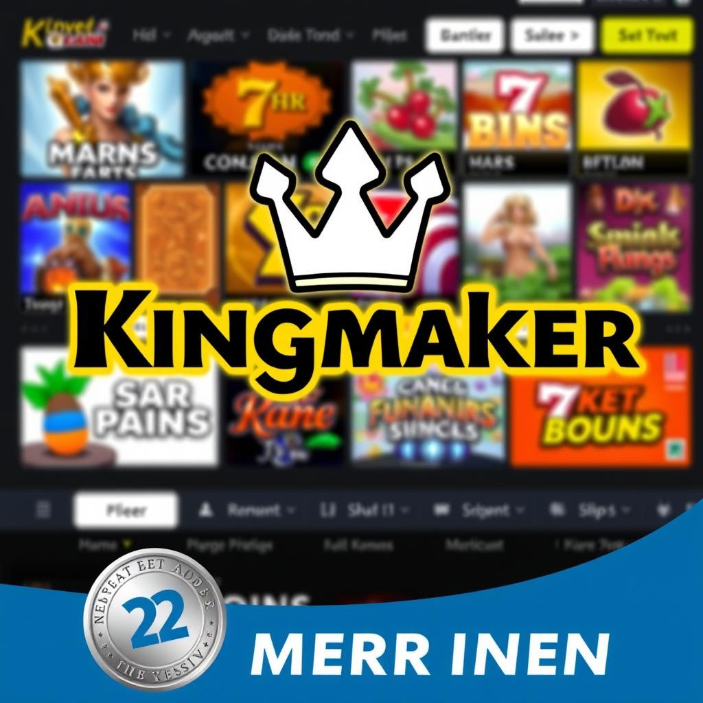 Kingmaker Casino Logo und Spielauswahl
