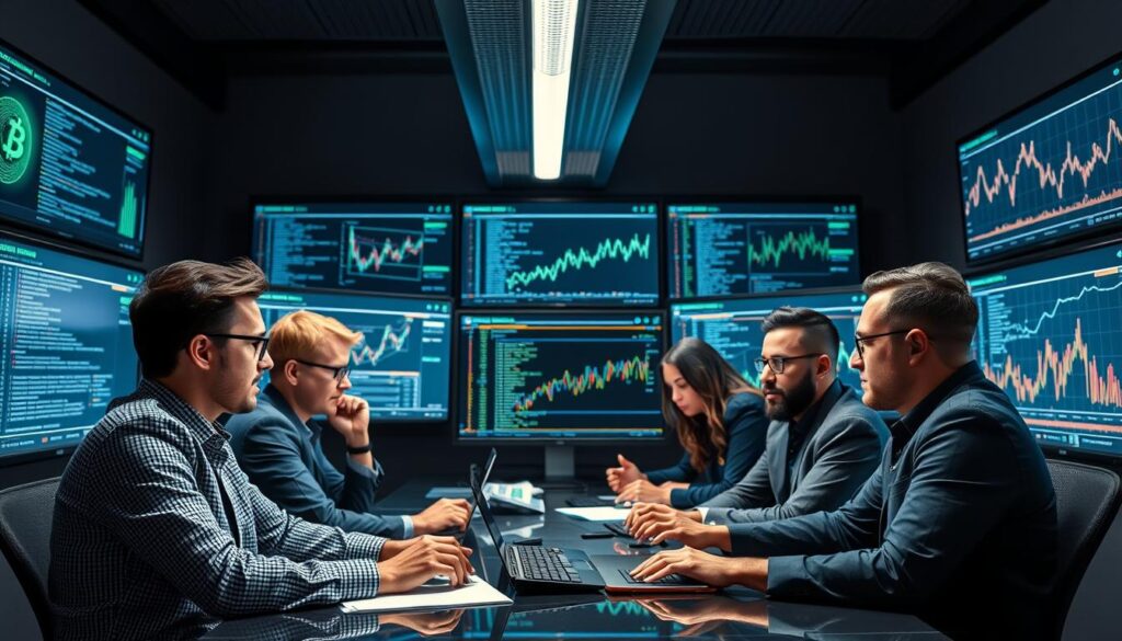 Krypto-Entwickler 2025 bei der Arbeit an Blockchain-Code Krypto-Entwickler 2025 bei der Arbeit an Blockchain-Code