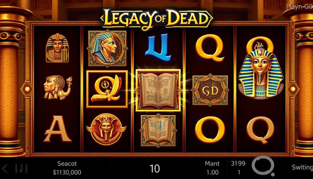 Legacy of Dead Slot mit ägyptischem Thema und goldenen Symbolen Legacy of Dead Slot mit ägyptischem Thema und goldenen Symbolen
