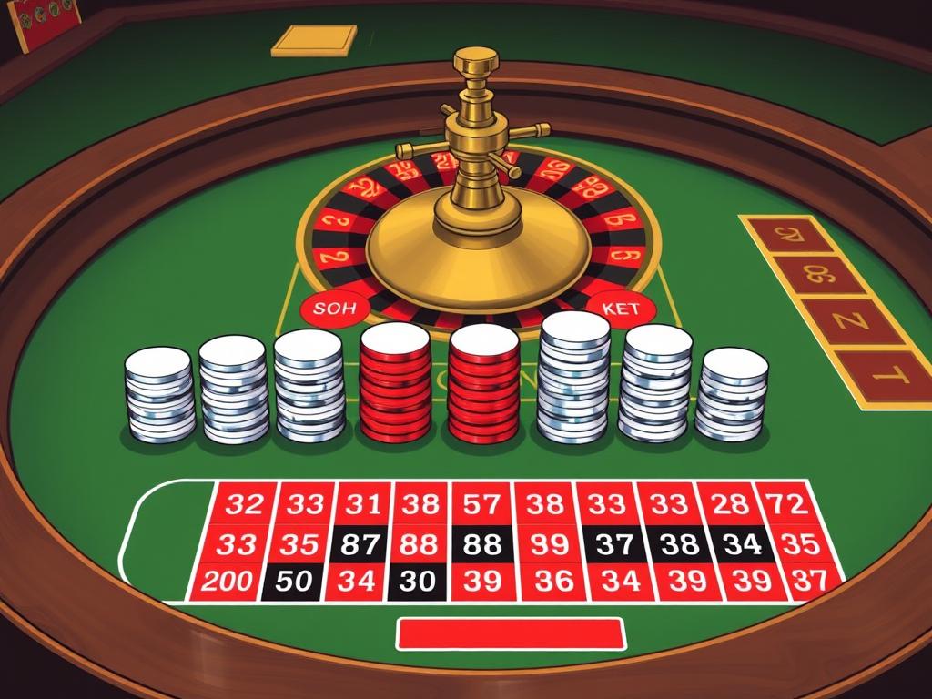 Martingale Roulette Strategie Darstellung mit Chips für Online Roulette Tipps sichere Gewinne Deutschland Martingale Roulette Strategie Darstellung mit Chips für Online Roulette Tipps sichere Gewinne Deutschland