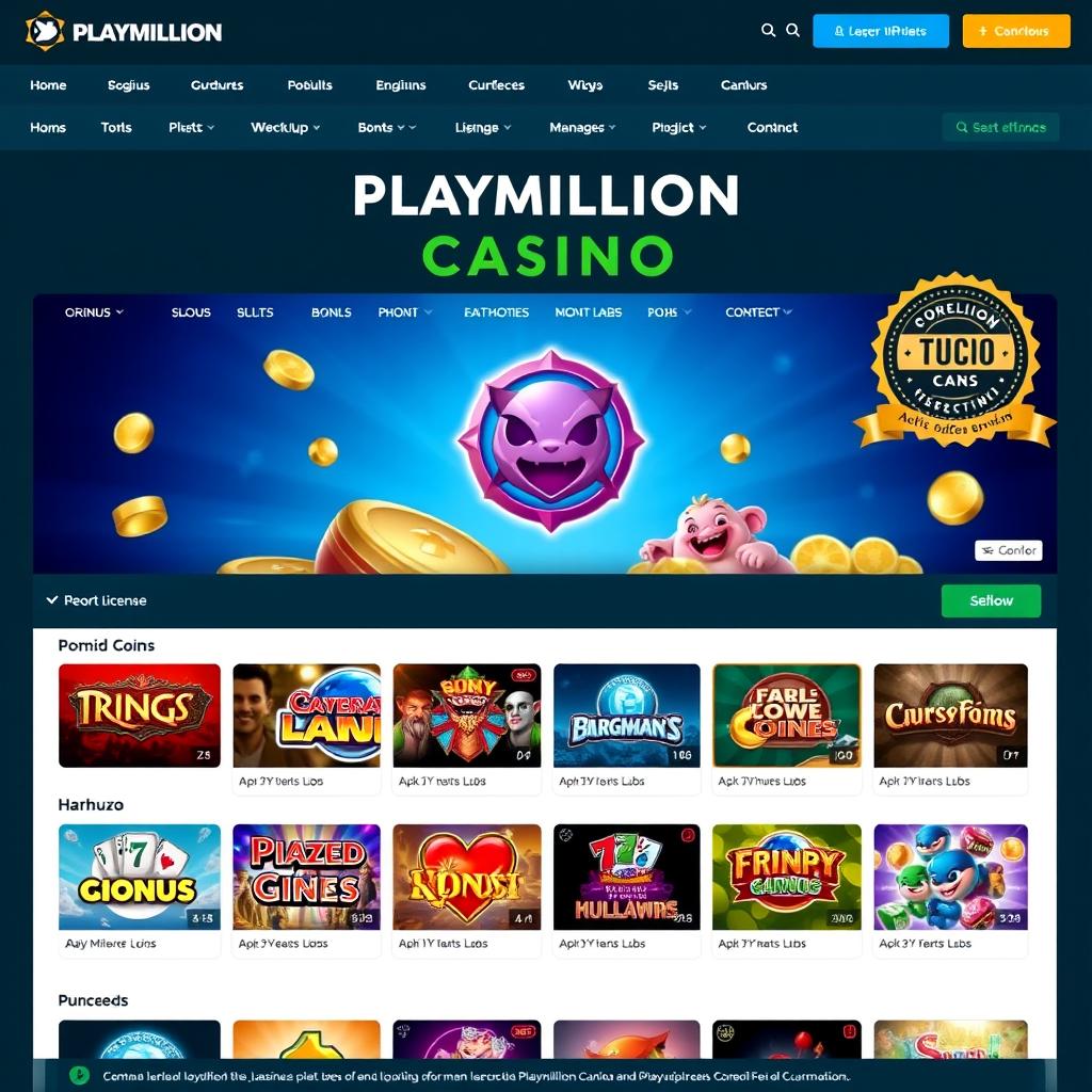 Playmillion Casino Interface - sicheres Online Casino mit deutscher Lizenz 2025 Playmillion Casino Interface - sicheres Online Casino mit deutscher Lizenz 2025