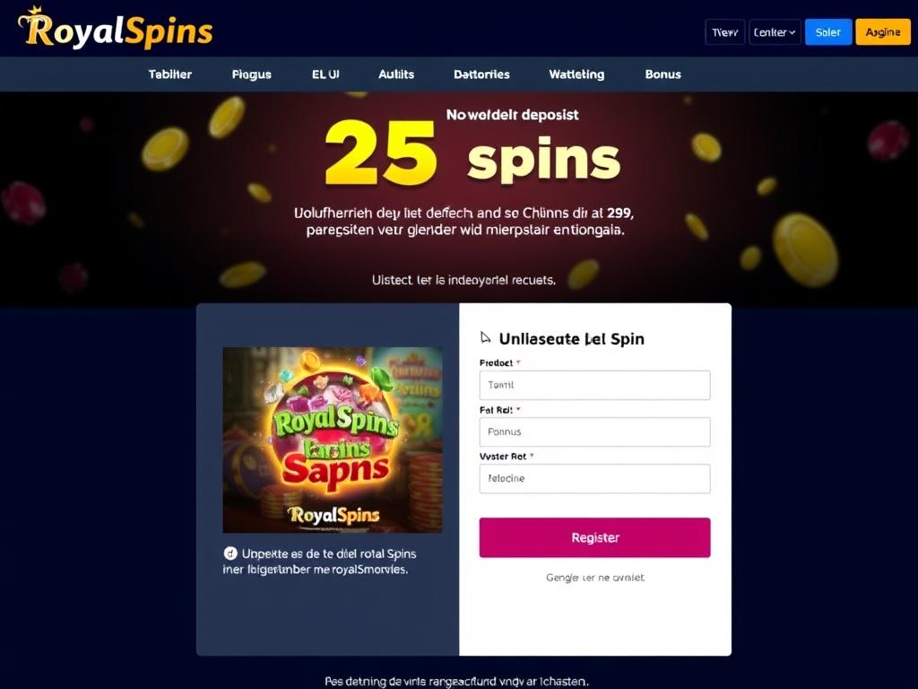 RoyalSpins Casino No Deposit Bonus Code für deutsche Spieler 2025 RoyalSpins Casino No Deposit Bonus Code für deutsche Spieler 2025