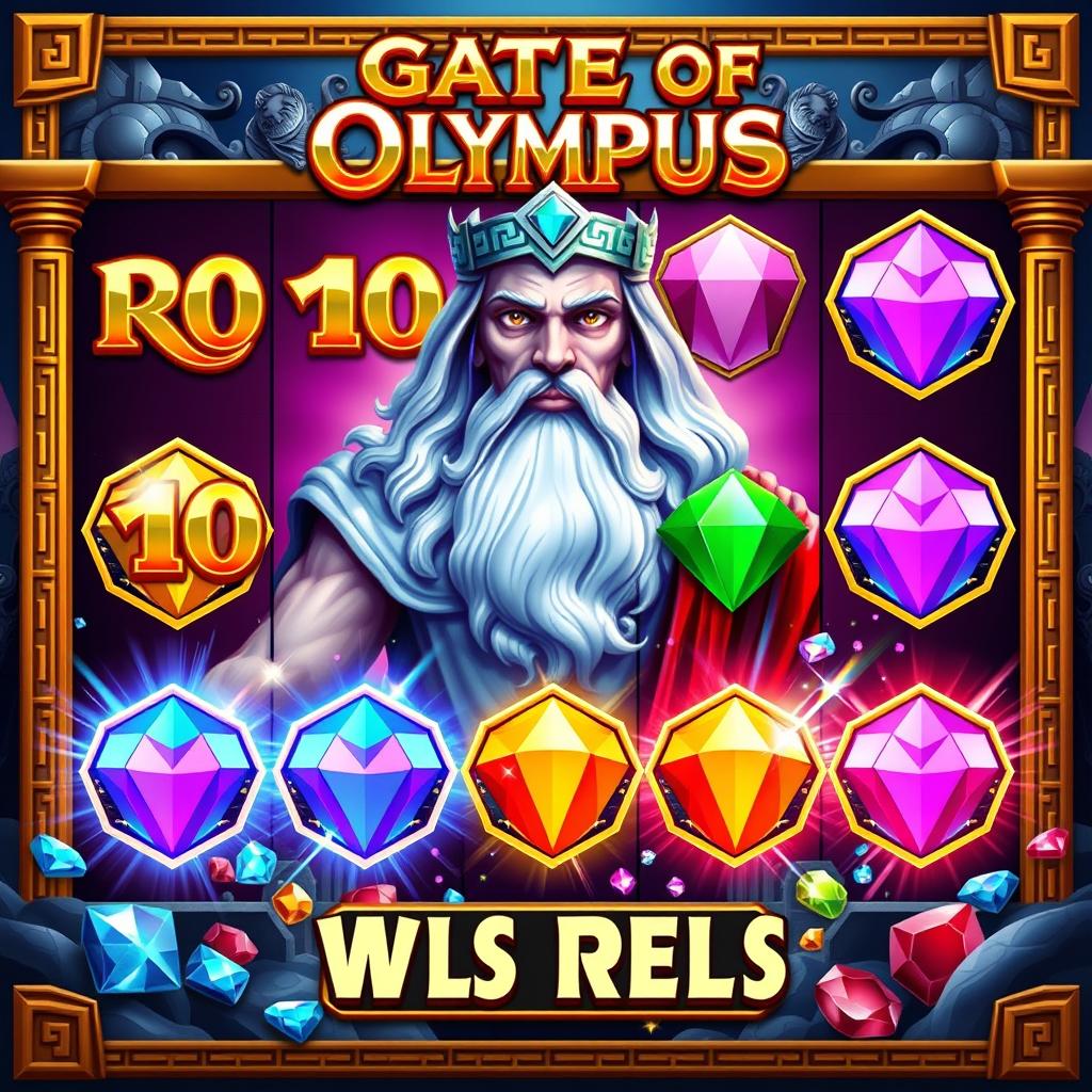 Screenshot vom Spielautomaten Gates of Olympus mit Freispielen ohne Einzahlung