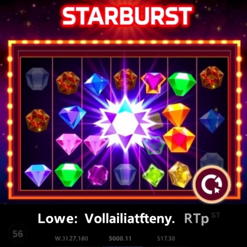 Spielautomat mit niedriger Volatilität: Starburst